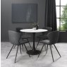Greyson 90 x 90cm Round Bistro Table (White Sintered Stone Top) by Bentley Designs Greyson 90 x 90cm Round Bistro Table (White Sintered Stone Top) by Bentley Designs