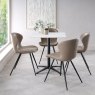Pair of Milo Dining Chairs (Stone Faux Leather) by Bentley Designs Pair of Milo Dining Chairs (Stone Faux Leather) by Bentley Designs