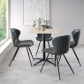 Pair of Milo Dining Chairs (Dark Grey Faux Leather) by Bentley Designs Pair of Milo Dining Chairs (Dark Grey Faux Leather) by Bentley Designs