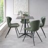 Pair of Milo Dining Chairs (Olive Faux Leather) by Bentley Designs Pair of Milo Dining Chairs (Olive Faux Leather) by Bentley Designs