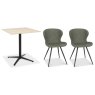 Dexter 70 x 70cm Bistro Table (Beige Sintered Stone Top) & Pair of Milo Chairs (Olive) Dexter 70 x 70cm Bistro Table (Beige Sintered Stone Top) & Pair of Milo Chairs (Olive)