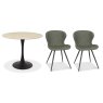 Greyson 90 x 90cm Bistro Table (Beige Sintered Stone Top) & Pair of Milo Chairs (Olive) Greyson 90 x 90cm Bistro Table (Beige Sintered Stone Top) & Pair of Milo Chairs (Olive)