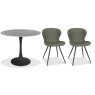 Greyson 90 x 90cm Bistro Table (Grey Sintered Stone Top) & Pair of Milo Chairs (Olive) Greyson 90 x 90cm Bistro Table (Grey Sintered Stone Top) & Pair of Milo Chairs (Olive)
