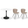 Greyson 90 x 90cm Bistro Table (White Sintered Stone Top) & Pair of Milo Chairs (Stone) Greyson 90 x 90cm Bistro Table (White Sintered Stone Top) & Pair of Milo Chairs (Stone)