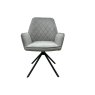 Pair of Lina Swivel Dining Chairs (Light Grey Fabric) Pair of Lina Swivel Dining Chairs (Light Grey Fabric)