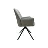 Pair of Lina Swivel Dining Chairs (Light Grey Fabric) Pair of Lina Swivel Dining Chairs (Light Grey Fabric)