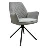 Pair of Lina Swivel Dining Chairs (Light Grey Fabric) Pair of Lina Swivel Dining Chairs (Light Grey Fabric)