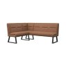Cerutti Faux Leather Corner Bench Tan Cerutti Faux Leather Corner Bench Tan