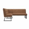 Cerutti Faux Leather Corner Bench Tan Cerutti Faux Leather Corner Bench Tan