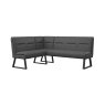 Cerutti Faux Leather Corner Bench Grey Cerutti Faux Leather Corner Bench Grey