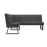 Cerutti Faux Leather Corner Bench Grey Cerutti Faux Leather Corner Bench Grey