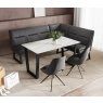 Cerutti Faux Leather Corner Bench Grey Cerutti Faux Leather Corner Bench Grey