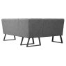 Cerutti Fabric Corner Bench Grey Cerutti Fabric Corner Bench Grey