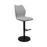 Como Swivel Gas-Lift Bar Stool (Grey Fabric)