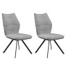 Pair of Como Dining Chairs (Grey Fabric)