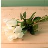 Real Touch Closed Rose Bud 9 Stems Cream