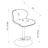 Rosano Gas-Lift Bar Stool (Stone Faux Leather & Chrome Base) by Bentley Designs Rosano Gas-Lift Bar Stool (Stone Faux Leather & Chrome Base) by Bentley Designs