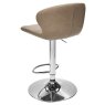 Rosano Gas-Lift Bar Stool (Stone Faux Leather & Chrome Base) by Bentley Designs Rosano Gas-Lift Bar Stool (Stone Faux Leather & Chrome Base) by Bentley Designs