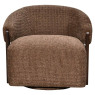 Lounge Chair Marina Brown Blockweave Swivel by Richmond Interiors Lounge Chair Marina Brown Blockweave Swivel by Richmond Interiors