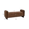 Bench Winslov Brown Blockweave by Richmond Interiors Bench Winslov Brown Blockweave by Richmond Interiors