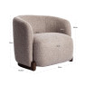 Lounge Chair Hannah Mocca Chunky by Richmond Interiors Lounge Chair Hannah Mocca Chunky by Richmond Interiors