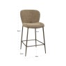 Counter Stool Odarby Brown Tweed by Richmond Interiors Counter Stool Odarby Brown Tweed by Richmond Interiors