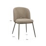 Dining Chair Elvi Mocca Chunky (Set of 2) by Richmond Interiors Dining Chair Elvi Mocca Chunky (Set of 2) by Richmond Interiors