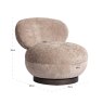 Lounge Chair Jace Be Easy Sand Swivel by Richmond Interiors Lounge Chair Jace Be Easy Sand Swivel by Richmond Interiors