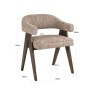 Dining Chair Mori Mocca Linear by Richmond Interiors Dining Chair Mori Mocca Linear by Richmond Interiors