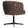 Dining Chair Dinan Brown Labyrinth - Swivel by Richmond Interiors Dining Chair Dinan Brown Labyrinth - Swivel by Richmond Interiors