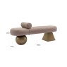 Bench Alexander Jones Brown Tweed (Geneva) by Richmond Interiors Bench Alexander Jones Brown Tweed (Geneva) by Richmond Interiors