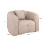 Lounge Chair Luxandra Sand Tweed by Richmond Interiors Lounge Chair Luxandra Sand Tweed by Richmond Interiors