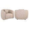 Lounge Chair Luxandra Sand Tweed by Richmond Interiors Lounge Chair Luxandra Sand Tweed by Richmond Interiors