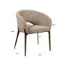 Dining Chair Kenzi Mocca Linear by Richmond Interiors Dining Chair Kenzi Mocca Linear by Richmond Interiors