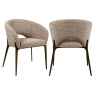 Dining Chair Kenzi Mocca Linear by Richmond Interiors Dining Chair Kenzi Mocca Linear by Richmond Interiors