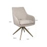 Dining Chair Lisonne Cayenne Brown Swivel by Richmond Interiors Dining Chair Lisonne Cayenne Brown Swivel by Richmond Interiors