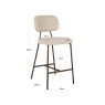 Counter Stool Xenia Beige Leopard (Set of 2) by Richmond Interiors Counter Stool Xenia Beige Leopard (Set of 2) by Richmond Interiors