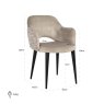 Dining Chair Giovanna Trendy Nature / Khaki Velvet by Richmond Interiors Dining Chair Giovanna Trendy Nature / Khaki Velvet by Richmond Interiors