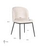 Dining Chair Elvi Niagara Beige (Set of 2) by Richmond Interiors Dining Chair Elvi Niagara Beige (Set of 2) by Richmond Interiors