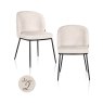 Dining Chair Elvi Niagara Beige (Set of 2) by Richmond Interiors Dining Chair Elvi Niagara Beige (Set of 2) by Richmond Interiors
