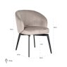 Dining Chair Amphara Khaki Velvet by Richmond Interiors Dining Chair Amphara Khaki Velvet by Richmond Interiors