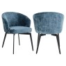 Dining Chair Amphara Blue Chenille by Richmond Interiors Dining Chair Amphara Blue Chenille by Richmond Interiors
