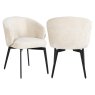 Dining Chair Amphara FR White Chenille by Richmond Interiors Dining Chair Amphara FR White Chenille by Richmond Interiors