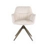 Dining Chair Aline White Chenille Swivel by Richmond Interiors