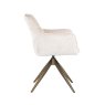 Dining Chair Aline White Chenille Swivel by Richmond Interiors Dining Chair Aline White Chenille Swivel by Richmond Interiors