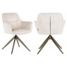 Dining Chair Aline White Chenille Swivel by Richmond Interiors Dining Chair Aline White Chenille Swivel by Richmond Interiors