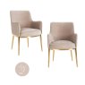 Dining Chair Breeze Khaki Velvet (Set of 2) by Richmond Interiors Dining Chair Breeze Khaki Velvet (Set of 2) by Richmond Interiors