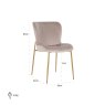 Dining Chair Odessa Khaki Velvet (Set of 2) by Richmond Interiors Dining Chair Odessa Khaki Velvet (Set of 2) by Richmond Interiors
