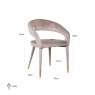Dining Chair Gia Khaki Velvet by Richmond Interiors Dining Chair Gia Khaki Velvet by Richmond Interiors