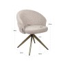 Dining Chair Zendaya Cayenne Brown Swivel by Richmond Interiors Dining Chair Zendaya Cayenne Brown Swivel by Richmond Interiors